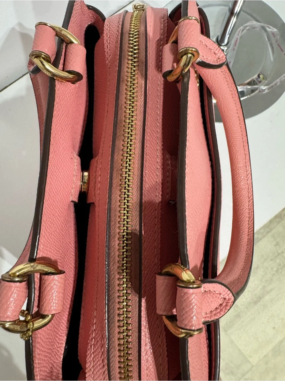 Coach structured leather